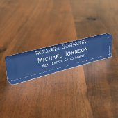 カスタムミニマパーソナライズされたリストモダンプロフェッショナル デスクネームプレート (側面)