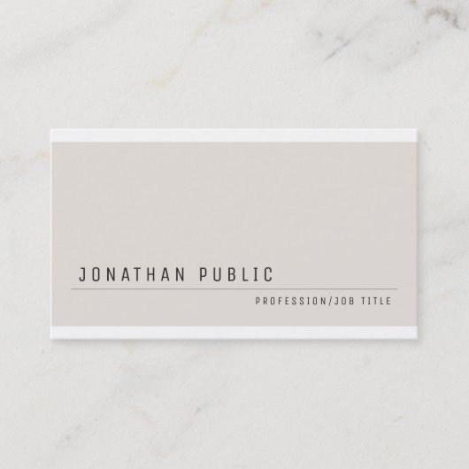 カスタムミニマモダンエレガントリストテンプレート 名刺 (正面)