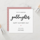 カスタムミニマモダンリストのゴド娘の母の日 カード (正面/裏面インサイチュ)