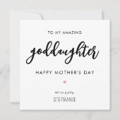 カスタムミニマモダンリストのゴド娘の母の日 カード (正面)