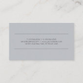 カスタムミニマモダンリストエレガントグレイテンプレート 名刺 (裏面)