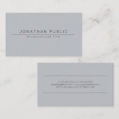 カスタムミニマモダンリストエレガントグレイテンプレート 名刺 (正面/裏面)