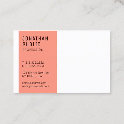 カスタムミニマモダンリストエレガントテンプレートトレンディー 名刺 (裏面)