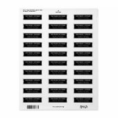 カスタムミニマモダンリストタイポグラフィスクリプト ラベル (フルシート)