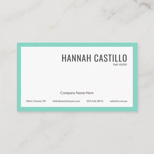 カスタムミニマモダンリストタイポグラフィ 名刺 (裏面)