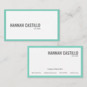 カスタムミニマモダンリストタイポグラフィ 名刺 (正面/裏面)