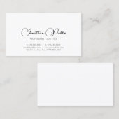 カスタムミニマモダンリストテンプレートタイポグラフィ 名刺 (正面/裏面)