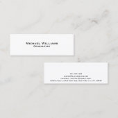 カスタムミニマモダンリストプロフェッショナルシンプルホワイト スキニー名刺 (正面/裏面)