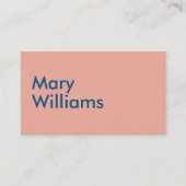 カスタムミニマモダンリスト平野コーラルピンク 名刺 (正面)