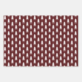 カスタムミニマモダンリスト幾何学クリスマスツリー ラッピングペーパーシート (正面3)