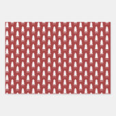 カスタムミニマモダンリスト幾何学クリスマスツリー ラッピングペーパーシート (正面)