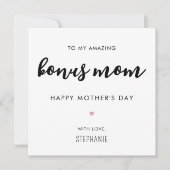 カスタムミニマモダンリスト母母の日 カード (正面)