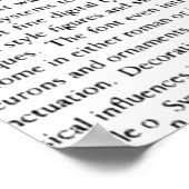 カスタムミニマモダンリスト白黒抽象芸術 ポスター (角)