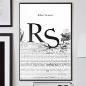 カスタムミニマモダンリスト白黒抽象芸術 ポスター