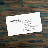 カスタムミニマモダンリスト、ダークグレー。 名刺