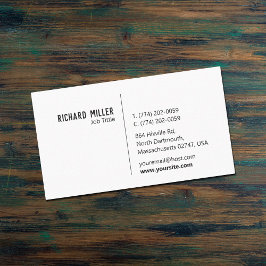 カスタムミニマモダンリスト、ダークグレー。 名刺