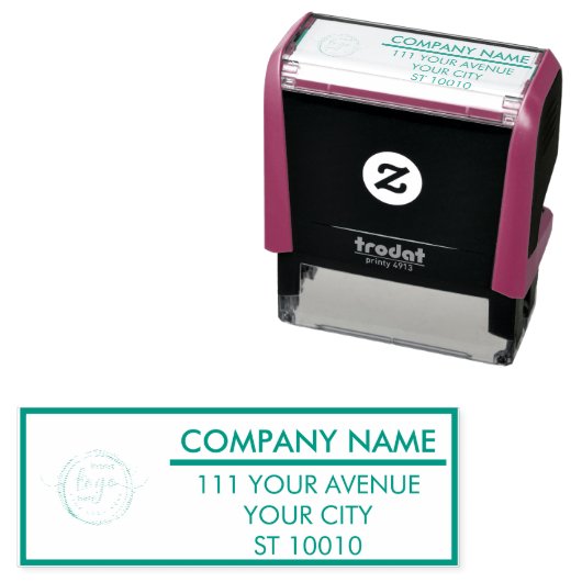 カスタムミニマモダンリストBlue Office セルフインキングスタンプ (インサイチュ)