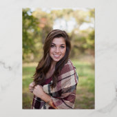 カスタムミニマモダンリストSweet 16誕生日金ゴールド 箔招待状 (裏面)