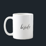 カスタムミニマリストのスクリプ結婚ト名 コーヒーマグカップ<br><div class="desc">カスタムミニマルなスクリプ結婚ト花嫁のマグカップ</div>
