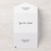 カスタムミニマリストオールインワン結婚式招待状 オールインワン招待状 (外側)