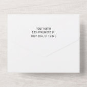 カスタムミニマリストオールインワン結婚式招待状 オールインワン招待状 (裏面)