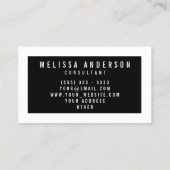 カスタムミニマリストプロフェッショナルモダンプレーン 名刺 (裏面)