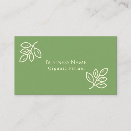 カスタムミニマリストSage Green名刺クリーン 名刺 (正面)