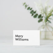 カスタムミニマリモダンストのプレーン名 名刺 (スタンド正面)