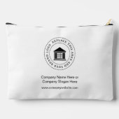 カスタムミニマルなシンプルビジネスロゴプロモーション アクセサリーポーチ (裏面)