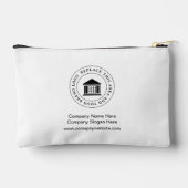 カスタムミニマルなシンプルビジネスロゴプロモーション アクセサリーポーチ (裏面)