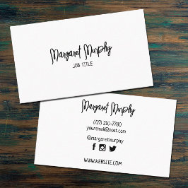 カスタムミニマルなソーシャルメディアカード 名刺