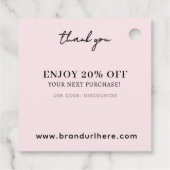 カスタムミニマルなビジネスブランド名割引 フェイバータグ (裏面)