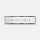 カスタムミニマルテンプレートグラマラスフェイクシルバー サインプレート (正面)