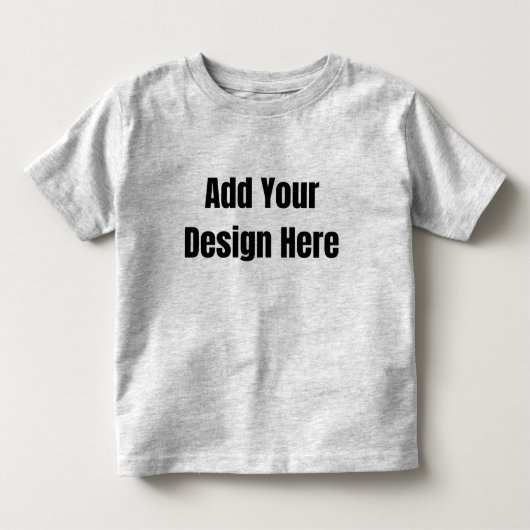 カスタムミニマルデザインに写真やテキストを追加 トドラーTシャツ (正面)