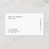 カスタムミニマルモダンプロフェッショナル白黒 名刺 (裏面)