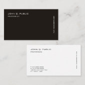 カスタムミニマルモダンプロフェッショナル白黒 名刺 (正面/裏面)