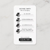 カスタムミニマルモダンロゴソーシャルメディアのアイコンChic 名刺 (正面)