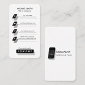 カスタムミニマルモダンロゴソーシャルメディアのアイコンChic 名刺 (正面/裏面)