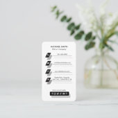 カスタムミニマルモダンロゴソーシャルメディアのアイコンChic 名刺 (スタンド正面)