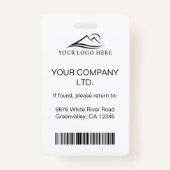 カスタムミニマルモダン企業の従業員の写真ID バッジ (裏面)