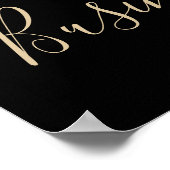 カスタムミニマルモダン金ゴールド事業 ポスター (角)