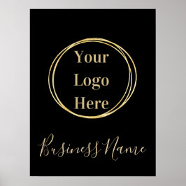 カスタムミニマルモダン金ゴールド事業 ポスター