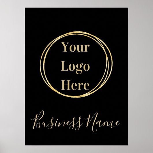 カスタムミニマルモダン金ゴールド事業 ポスター (正面)