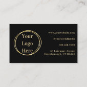 カスタムミニマルモダン黒金ゴールド 名刺 (裏面)