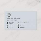 カスタムミニマルモノグラム名刺 名刺 (裏面)