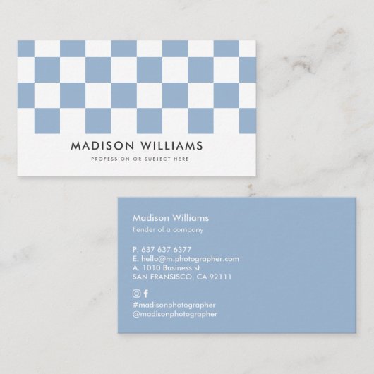 カスタムミニマルモノグラム名刺 名刺 (正面/裏面)