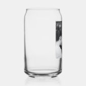 カスタムミニマル白黒カップル写真結婚の ガラス缶 (右)