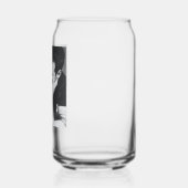 カスタムミニマル白黒カップル写真結婚の ガラス缶 (左)