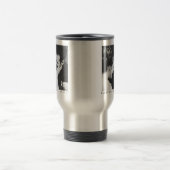 カスタムミニマル白黒カップル写真結婚の トラベルマグ (中央)