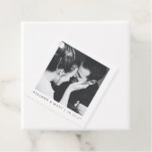 カスタムミニマル白黒カップル写真結婚の フェイバータグ (インサイチュ)